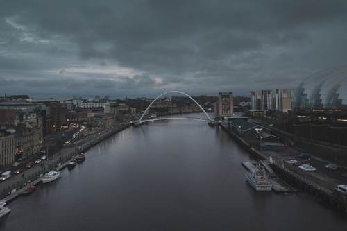 Dark Evening on the Tyne River
