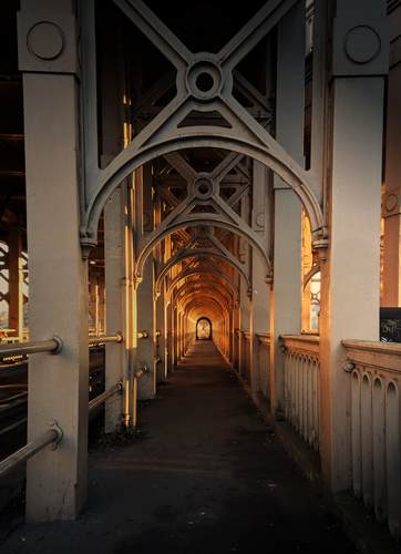 Sunset on an Empty Bridge